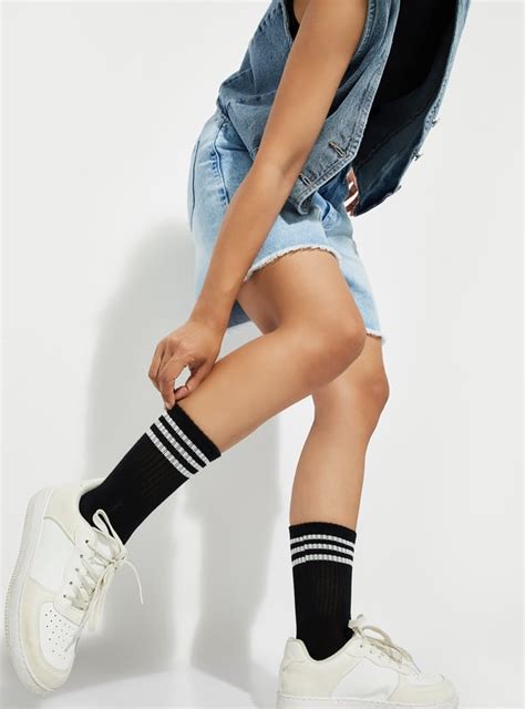 Buy Women Striped Crew-Length Socks - Pack of 3 Online at just Rs. 299. ...