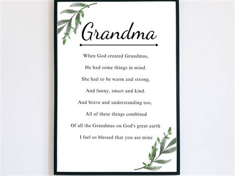 Grandmother And Granddaughter Poems