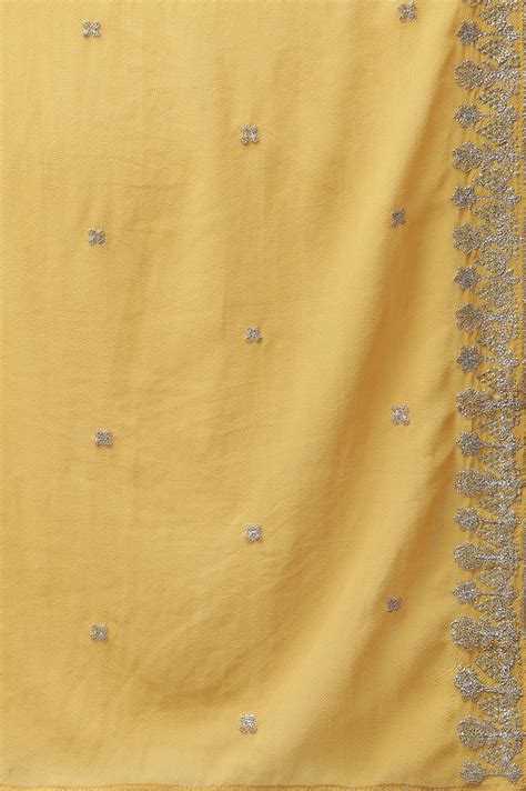 Buy Yellow Embroidered Chanderi Festive Dress and Dupatta Set Online ...