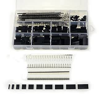 XLX 1100Pcs 40 Pin 2.54mm Pitch Single Row Pin Headers Connector ...