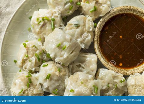 Homemade Pork Shu Mai Dumplings Stock Photo - Image of fresh, bamboo ...