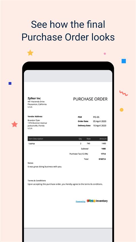 Image result for Purchase Order Generator with Image Inserted