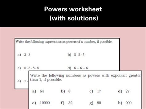 Image result for Printing Power Worksheet