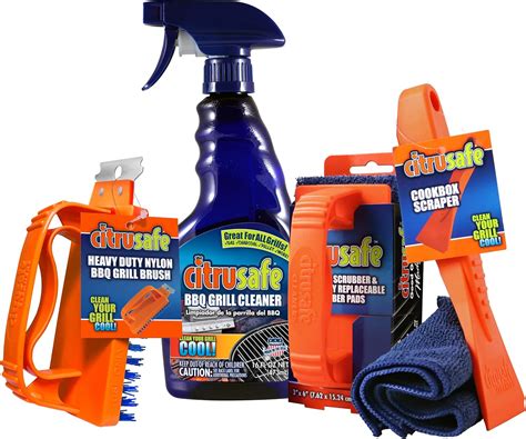 Amazon.com: Citrusafe Complete Grill Cleaning Kit - Grill Cleaner Spray ...
