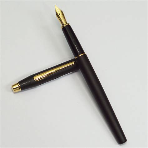 Cross Century Slim Matte Black Color Body With Medium Tipped Gold Nib ...