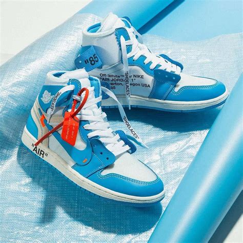 Download Off White Jordan 1 Blue Aesthetic Wallpaper | Wallpapers.com