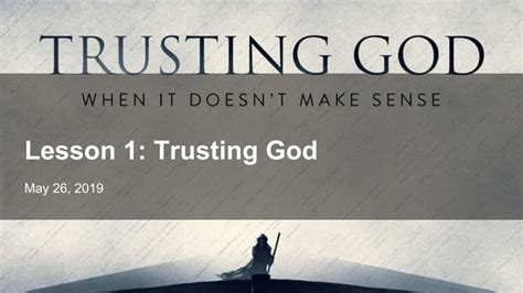 Image result for Object Lesson On Trusting God