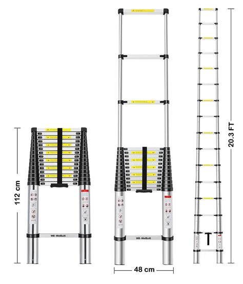 Aluminium Telescopic Ladder | En131 Certified Foldable Multipurpose St ...