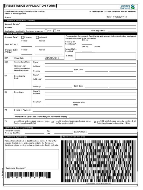 standardbank foreign exchange form for outward payments