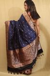 Blue Banarasi Handloom Silk Saree