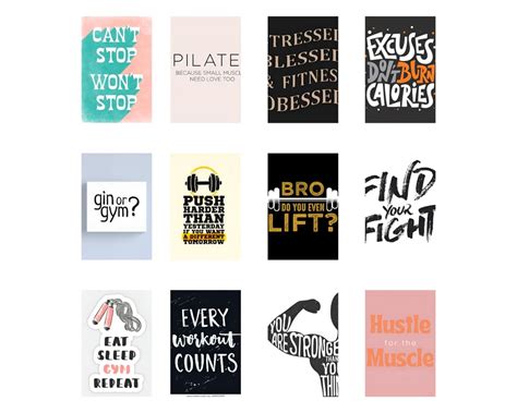 Posters Inc Pack of 12 Motivational Posters for Gym, Office, Balcony ...