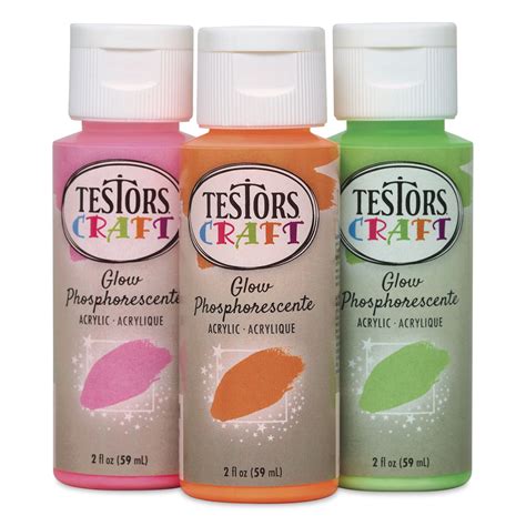 Testors Craft Acrylic Paint - Set of 3, Glow Colors, 2 oz Bottle | Michaels