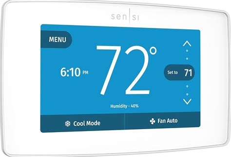 Emerson Sensi Touch Wi-Fi Smart Thermostat with Touchscreen Color ...