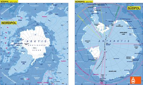 Map of North Pole, South Pole (Region in none) | Welt-Atlas.de