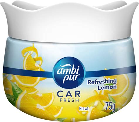 Ambi Pur Car Freshener Gel, Refreshing Lemon, 75 g : Amazon.in: Car ...