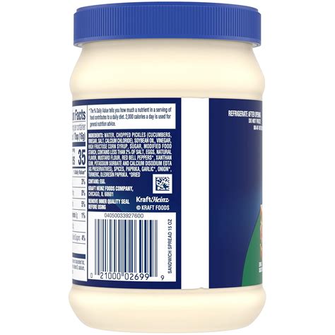 Kraft Sandwich Spread, 15 Oz Jar (Pack of 3) – Yaxa Colombia