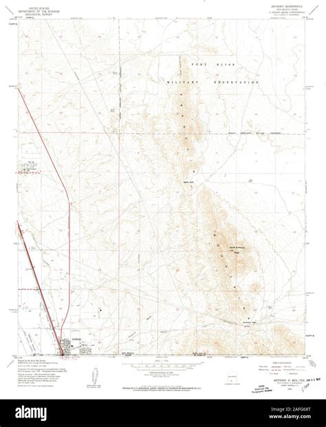 Map of anthony new mexico hi-res stock photography and images - Alamy