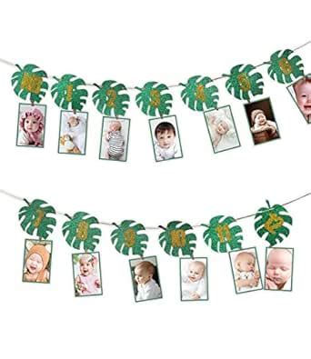 1st Birthday Photo Banner,13 PCS One Year Old Birthday Decorations ...