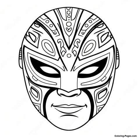 Rey Mysterio Mask Coloring Page | Coloring-Pages.com