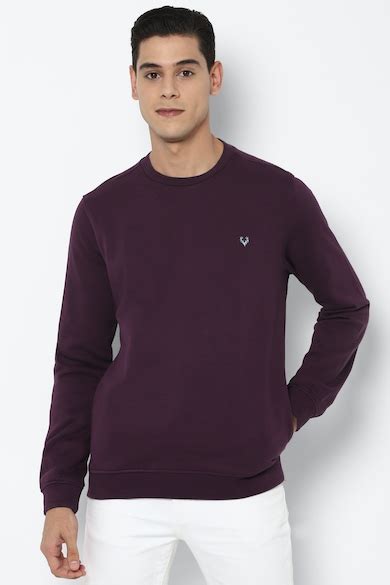Buy Men Purple Crew Neck Full Sleeves Casual Sweatshirt Online - 651042 ...