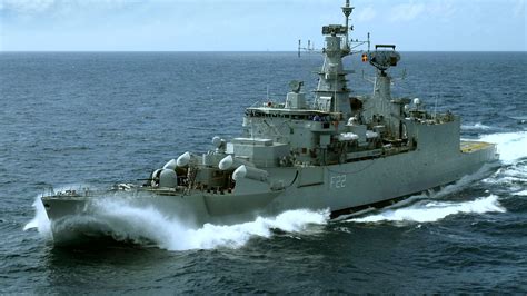 Download wallpaper frigate, The Indian Navy, F 22, THE Ganga, section ...