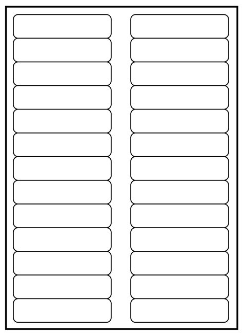 Printable Hanging File Folder Tab Template - Printable Templates
