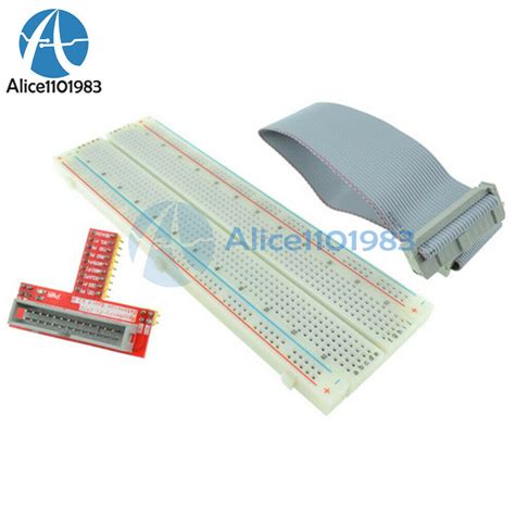 MB102 breadboard+26pin GPIO ribbon Cable+GPIO Extension Adapter Raspbe