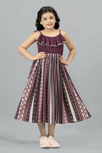 Fashion Dream Girls Calf Length Casual Dress Price in India - Buy ...