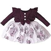 Buy OMLI Baby Girl Dress Toddler Dress Long Sleeve Infant Casual Dress ...