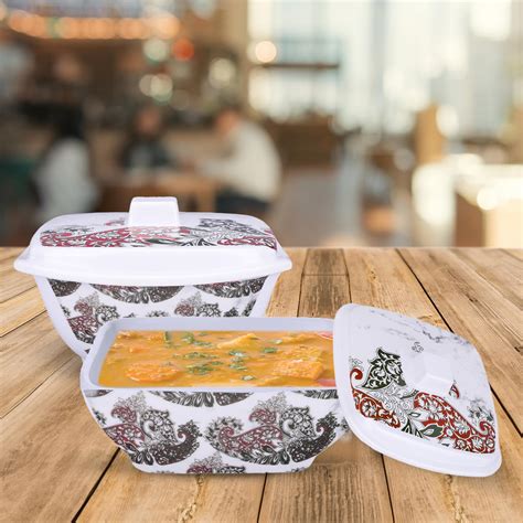 USHA SHRIRAM 2-Piece Fibre Dinner Set Model AB1234 Melamine Unbreakable ...