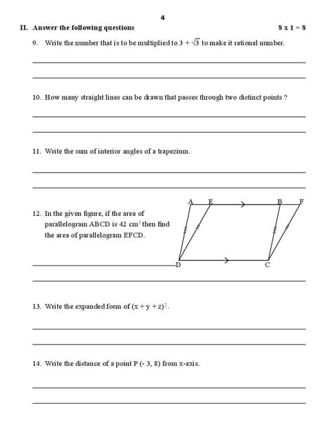 Image result for 9th Model Question Paper