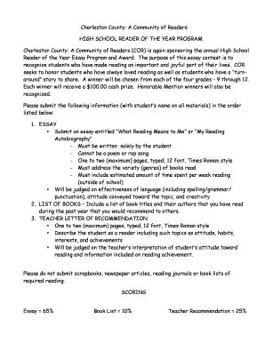 Fillable Online charlestonreaders Charleston County: A Community of ...