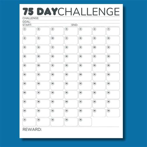Free Printable 75 Hard Challenge Calendar PDF