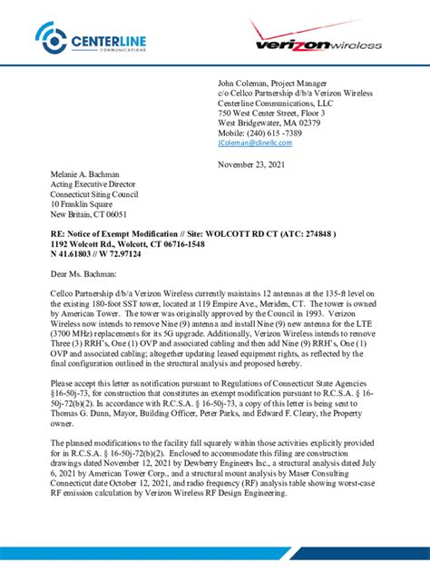 Fillable Online Letter to John T. Scott III, Cellco Partnership d/b/a ...