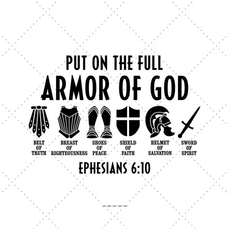 Put On The Full Armor Of God Svgknight Svg Armor Of God Etsy/fallout ...