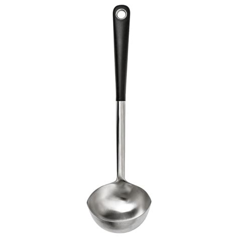 IKEA 365+ HJÄLTE soup ladle, stainless steel/black - IKEA