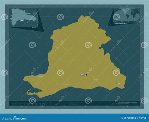 Peravia, Dominican Republic. Solid. Labelled Points of Cities Stock ...