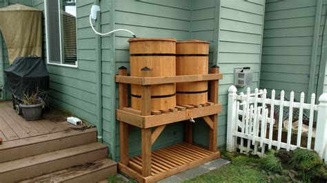 Rain Barrel System with Double Barrel on a 3 ft. Stand