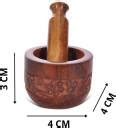 DigiRake Wooden Ammikallu For Kitchen | Mortar and Pestle Set | Rolu ...