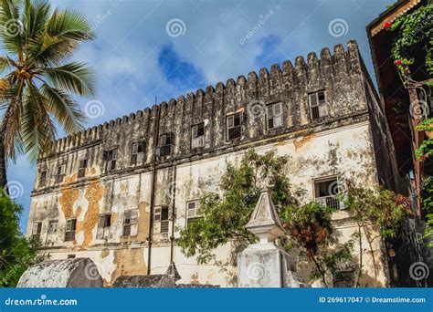The Capital of Zanzibar, a Stone Town. a Large White Building Editorial Photography - Image of ...