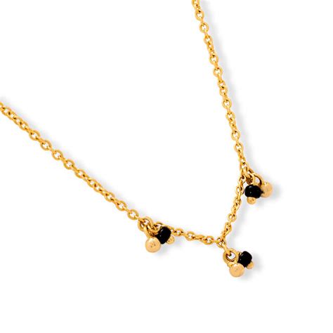 Mia Sutra DIY with Black Bunch Beads Multiple Stacking Charm Chain