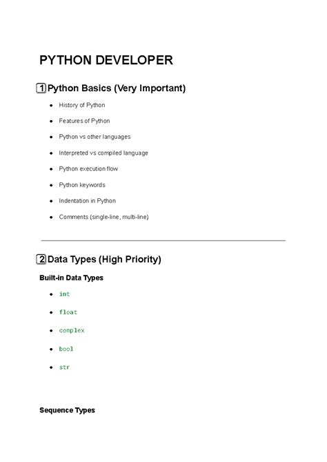 PYTHON 101: Essential Python Basics and Features Overview - Studocu