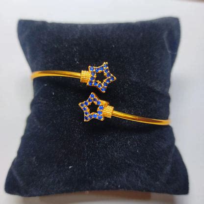 Gold Plated Celestial Star Adjustable Cuff/Bangle - 24 Carat Gold Micro ...