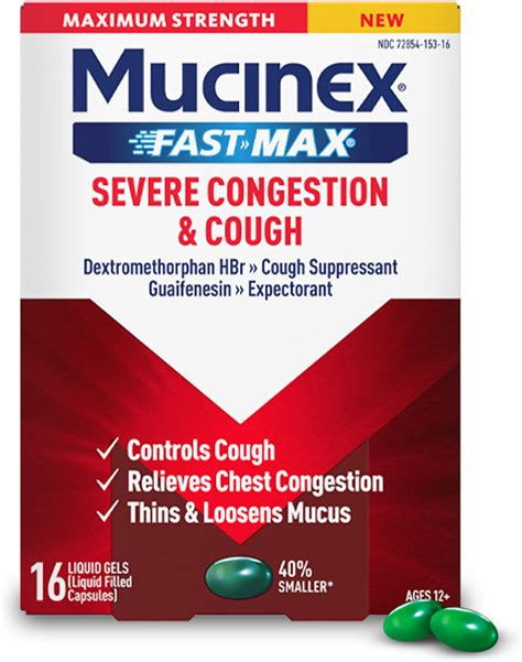 Amazon.com: Mucinex Fast-Max Severe Congestion & Cough, Maximum ...
