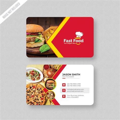 Fast food business card template | Premium PSD