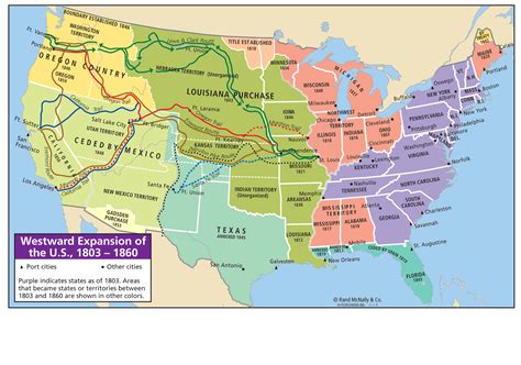 Westward Expansion Map With Rivers