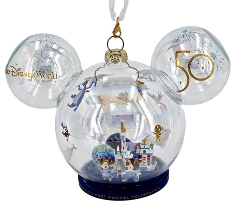 Disney World Christmas Ornaments Four Parks Mickey Globe Brings "Home"