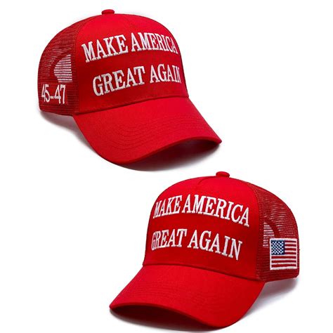 MAGA Hat 2024 America Great Trump Black Hat USA Embroidered Adjustable ...