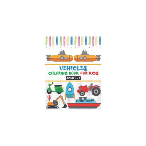 Vehicles coloring book for kids ages 1 - 4: 40+ | Ubuy India