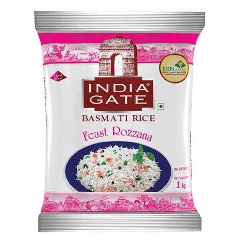 India Gate Basmati Rice Pouch, Feast Rozzana, 1kg : Amazon.in: Grocery ...